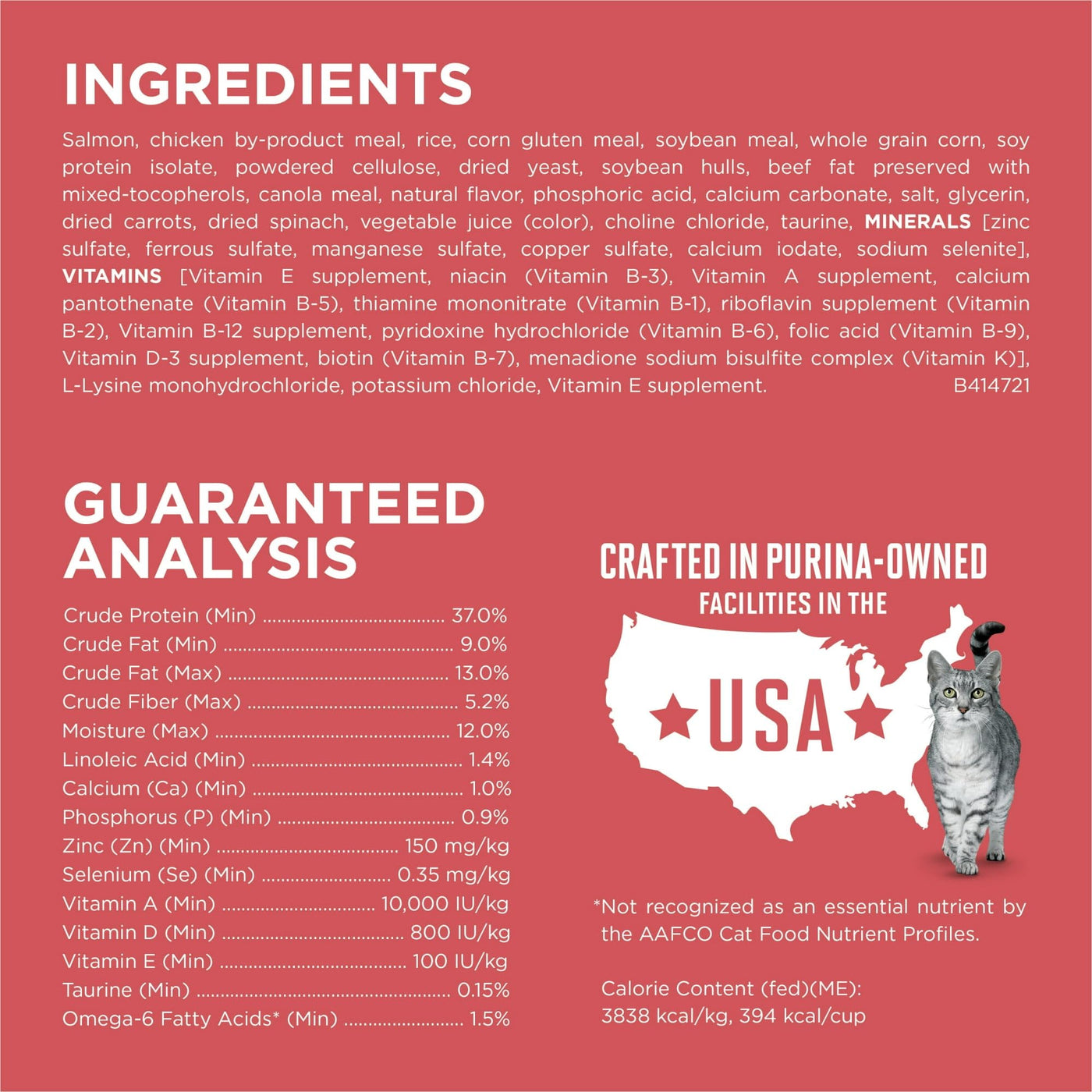 Trase A Dry Cat Food for Healthy Weight with Real Salmon - High Protein Cat Food Helps Support Strong Muscles - 3.5 lb Bag