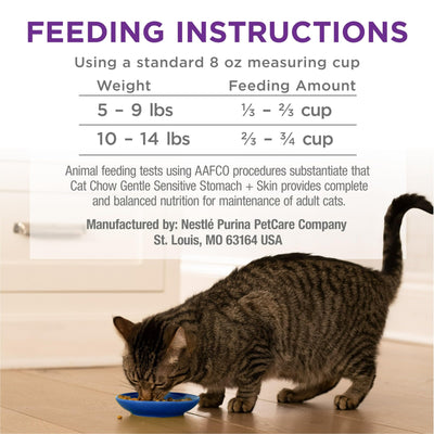 Sensitive Stomach Dry Cat Food, Turkey - Protein Rich with Real Farm Raised Turkey - Omega 6 Fatty Acids to Promote Healthy Skin and a Shiny Coat - 3.15 lb Bag