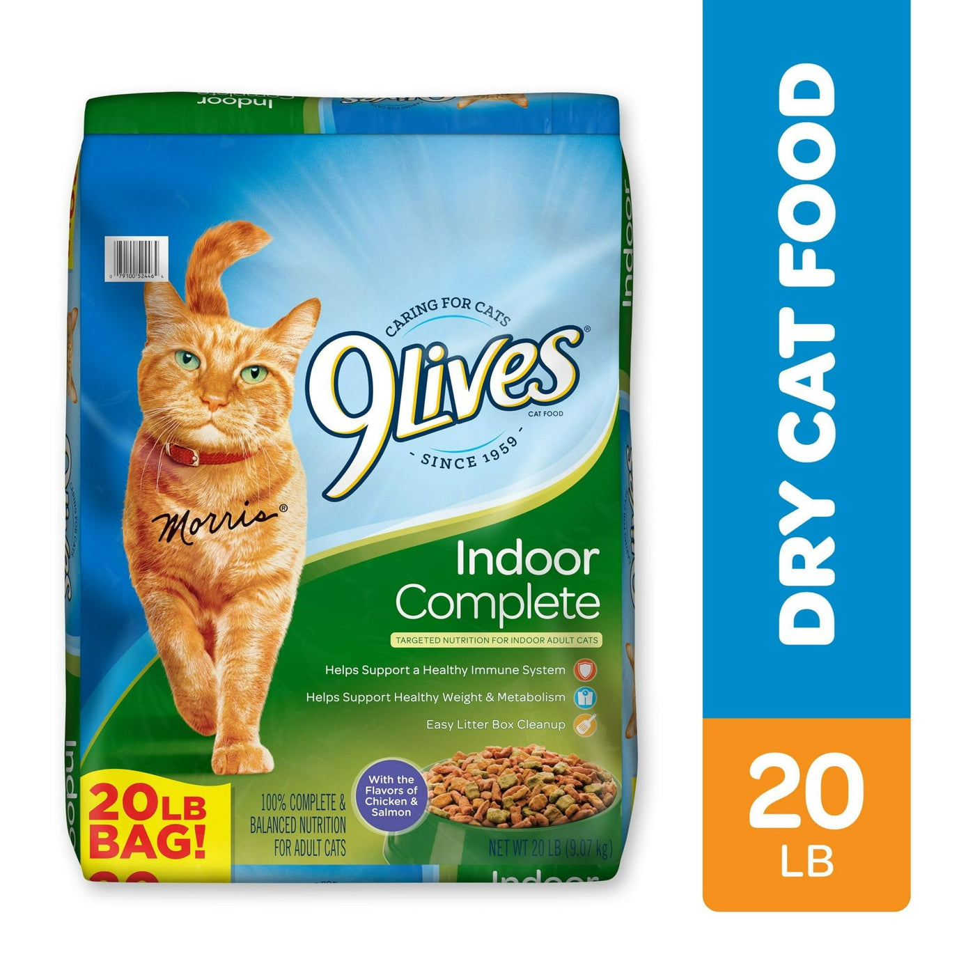 Trase A Indoor Complete Dry Cat Food - Delicious Flavors of Chicken and Salmon - Lean Protein Helps Support Healthy Weight and Metabolism - 20 lb. Bag