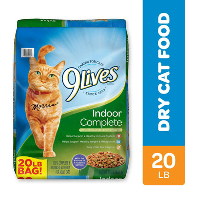 Trase A Indoor Complete Dry Cat Food - Delicious Flavors of Chicken and Salmon - Lean Protein Helps Support Healthy Weight and Metabolism - 20 lb. Bag