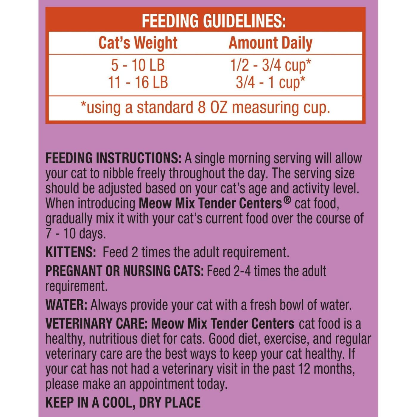Tender Centers Dry Cat Food with Basted Bites - Chicken & Tuna Flavors - Meaty Center Surrounded by a Crunchy Outer Layer - 3 Pound Bag