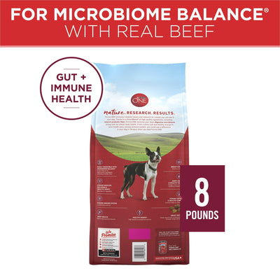 Trase A Small Bites Dry Dog Food for Adult Dogs with Added Vitamins & Minerals - High Protein Beef & Rice - Supports Healthy Skin and Coat for Dogs - 8 lb Bag