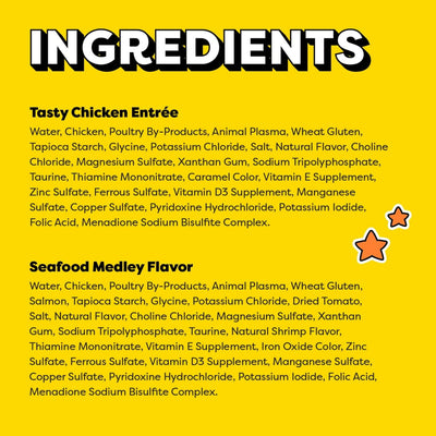 Trase A Adult Cat Food Bites in Gravy Chicken & Seafood Variety 12 Count - Complete and Balanced Cat Food - Contains no Artificial Flavors