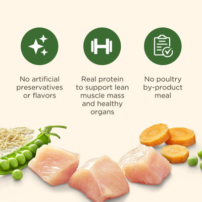 Trase A Real Chicken & Veggies Recipe Whole Health Blend Dry Dog Food - Natural Food for Adult Dogs with Added Vitamins, Minerals and Taurine - 14 lb. Bag