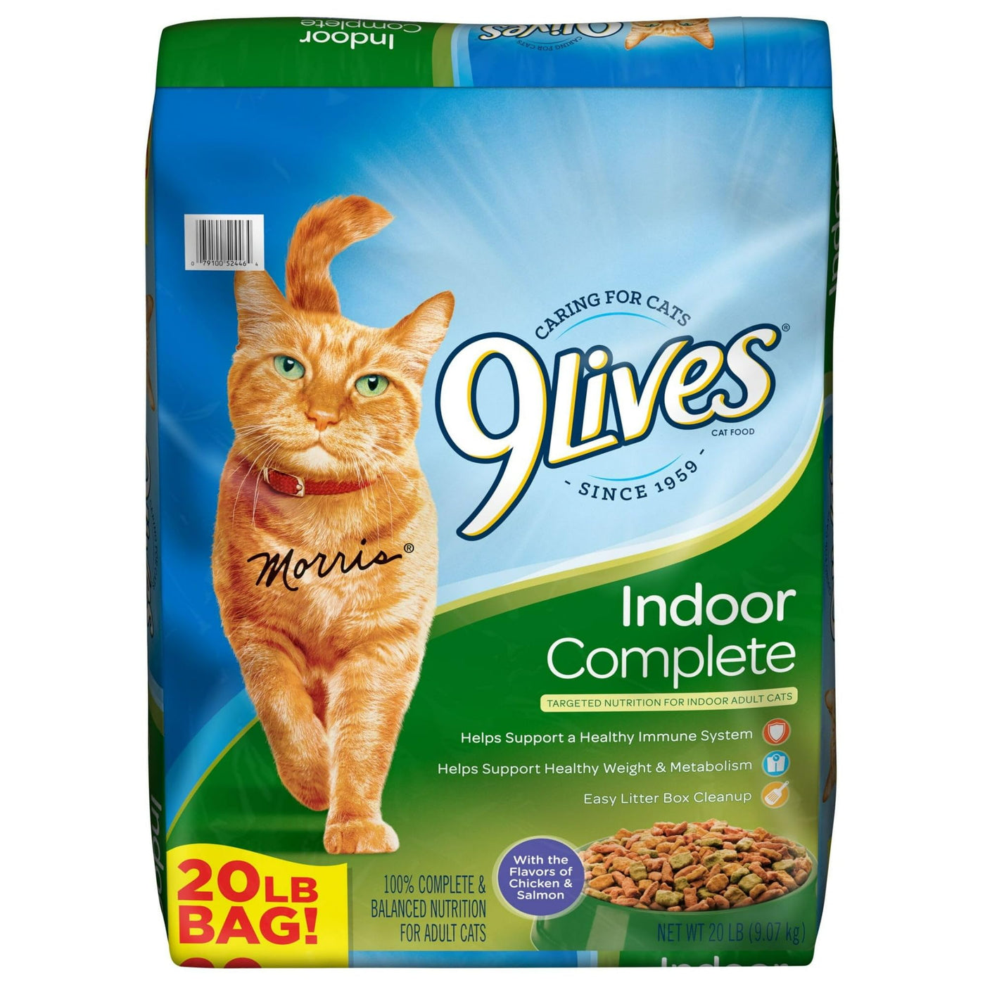 Trase A Indoor Complete Dry Cat Food - Delicious Flavors of Chicken and Salmon - Lean Protein Helps Support Healthy Weight and Metabolism - 20 lb. Bag