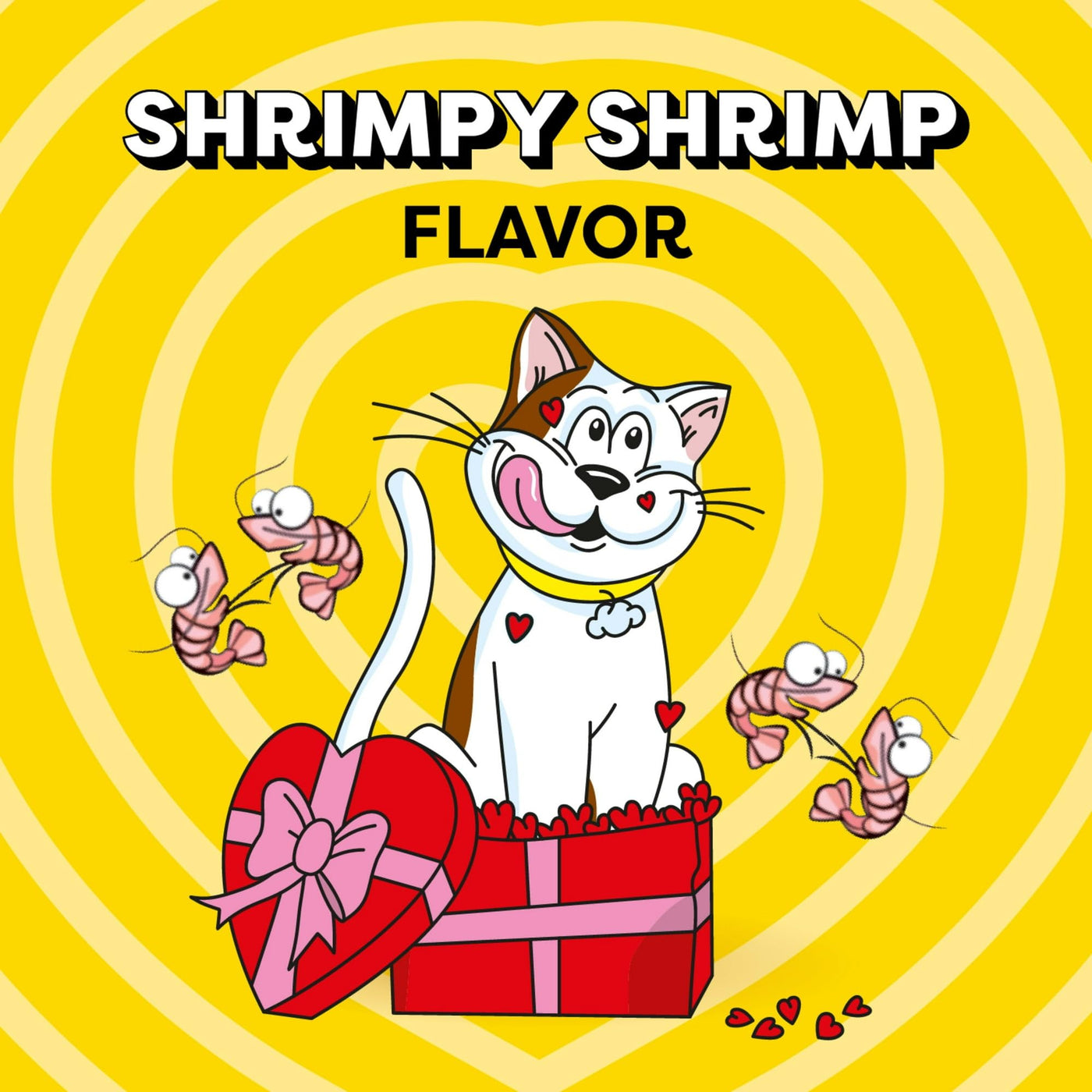 Classic Shrimpy Shrimp Flavor Limited Edition Valentine’S Day Cat Treats - Crunchy Outside Soft Inside - 16 Oz Tub