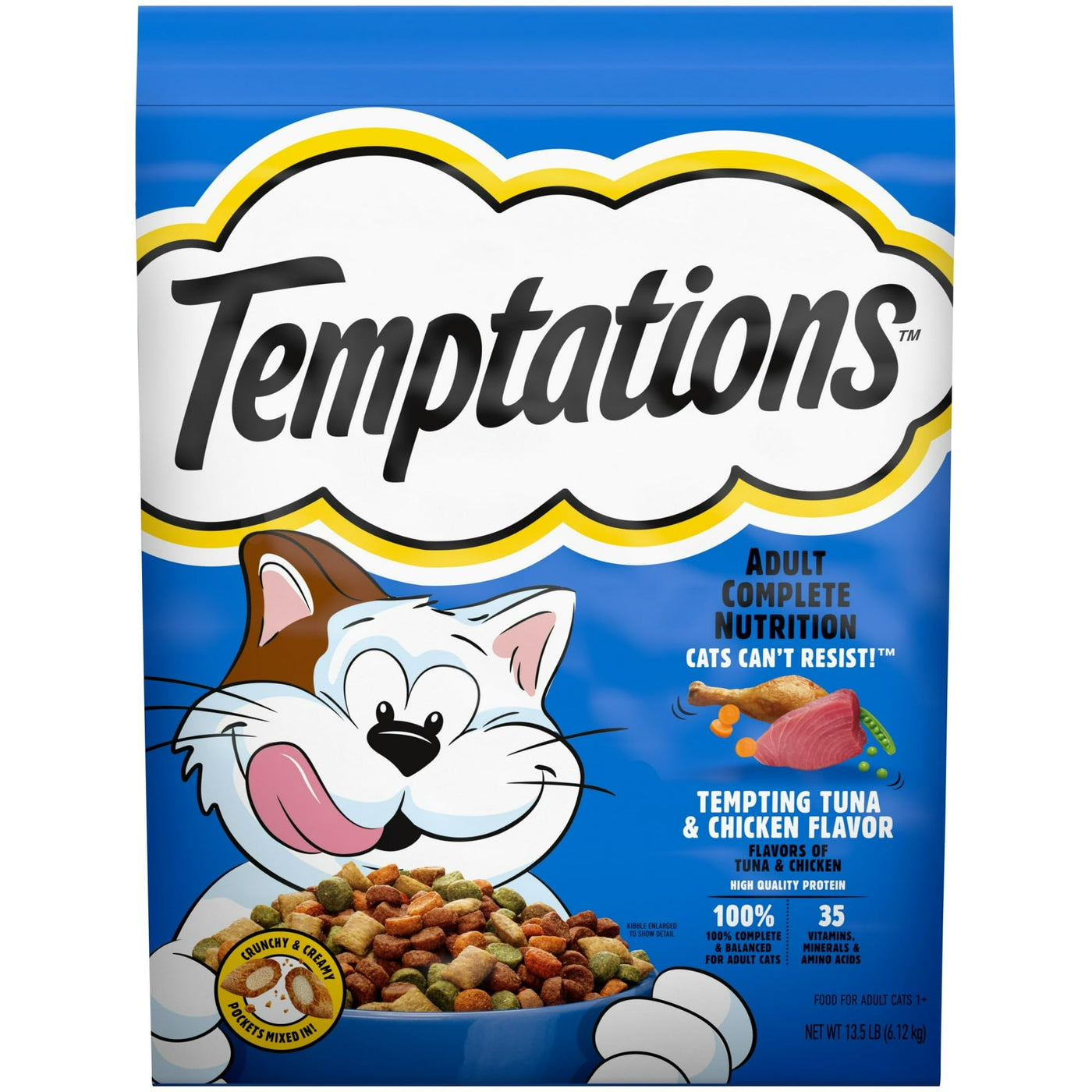 Trase A Adult Dry Cat Food Tempting Tuna & Chicken Flavor - Made with Protein - Support Strong and Healthy Muscles - 13.5 Lb Bag