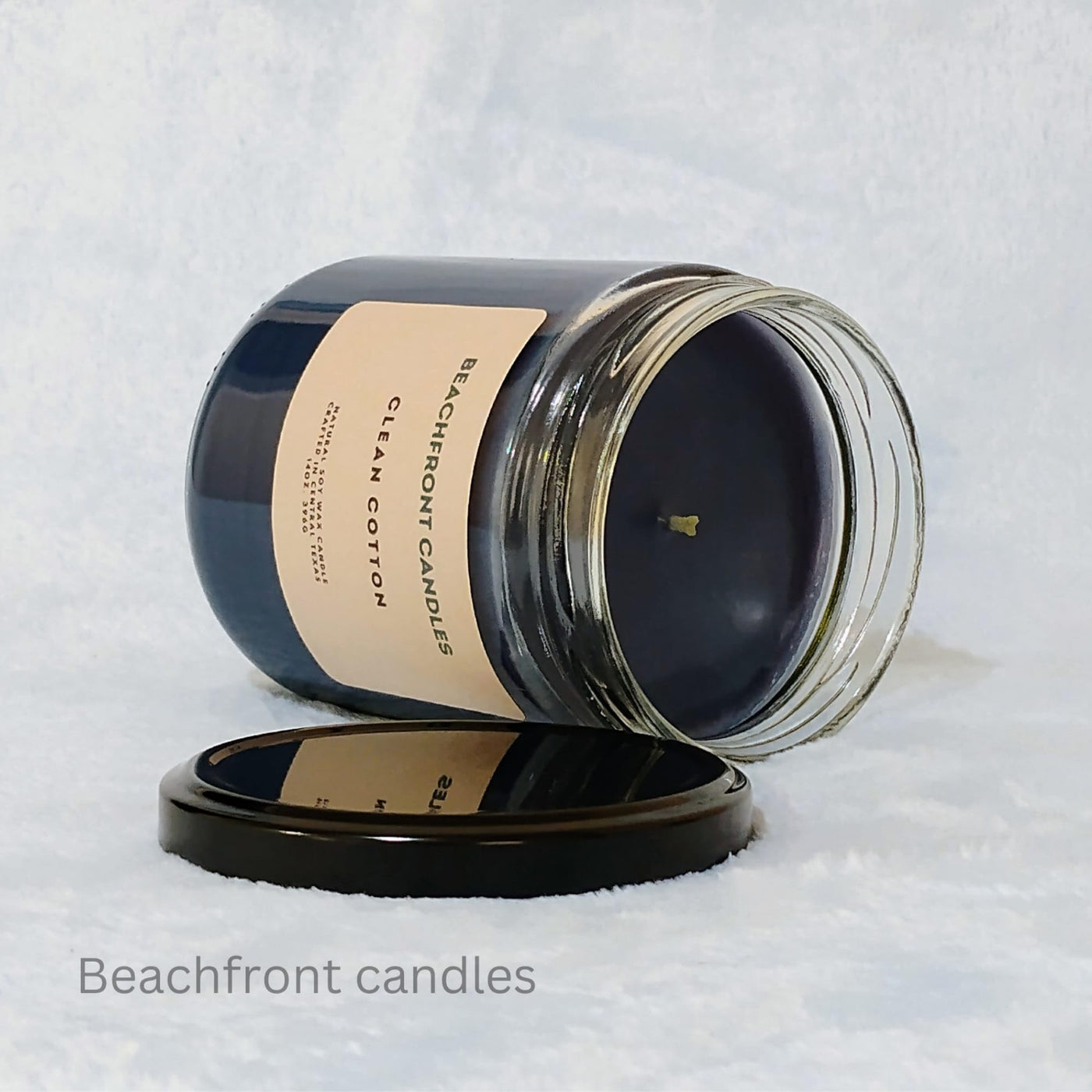Beachfront Candle Scented Candle for Women - Aromatherapy Stress Relief Soy Wax Fragrance Candle with 65+ Hour Burn, Perfect Scented Jar Candle for Home, Men & Women (Clean Cotton)