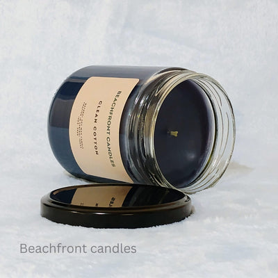 Beachfront Candle Scented Candle for Women - Aromatherapy Stress Relief Soy Wax Fragrance Candle with 65+ Hour Burn, Perfect Scented Jar Candle for Home, Men & Women (Clean Cotton)