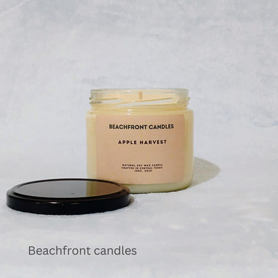 Beachfront Candle Scented Candle for Women - Aromatherapy Stress Relief Soy Wax Fragrance Candle with 65+ Hour Burn, Perfect Scented Jar Candle for Home, Men & Women (Apple Harvest)