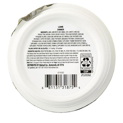 Trase A (8 Pack) Lamb Dinner Wet Dog Food, Grain Free - 3.5 Oz Cup - Single Serving Meal Cup of Wet Pate Style Dog Food