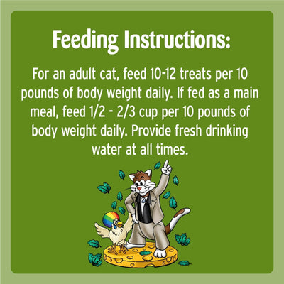 Mixups Catnip Fever Flavor Crunchy and Soft Dry Cat Treats - Crunchy Outer Shell Helps to Control Tartar and Support Dental Health - 30 oz Tub