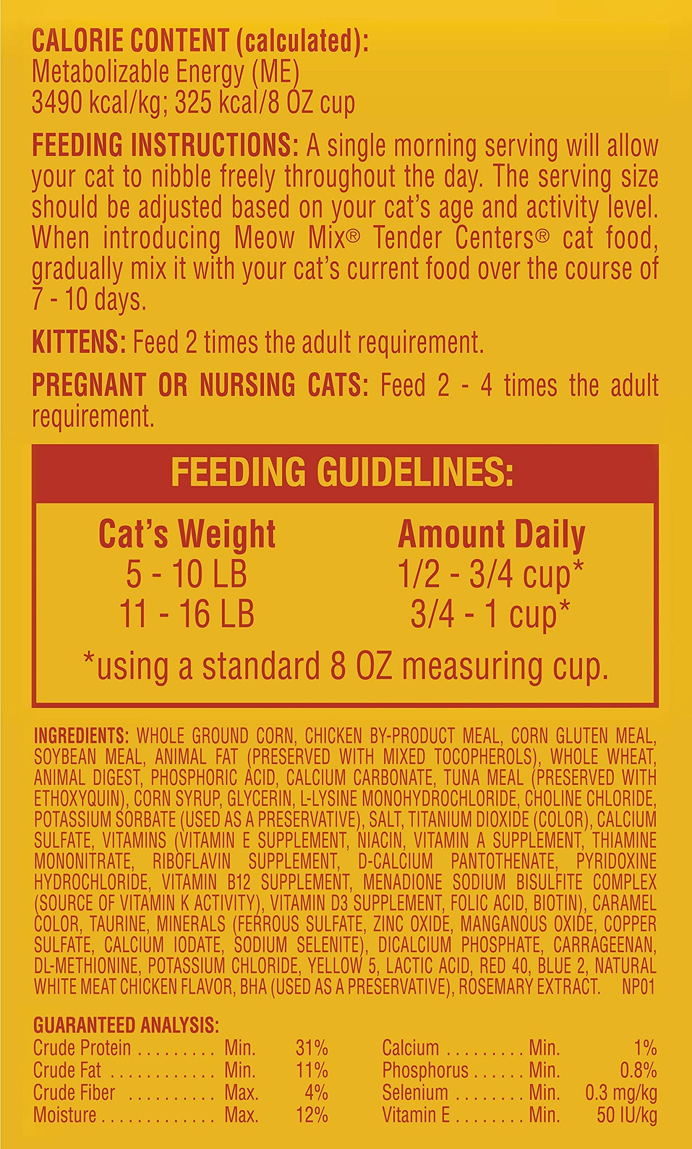 Mew Mix Tender Centers with Basted Bites, Chicken and Tuna Flavored Dry Cat Food, 14 Pound - Dry Cat Food Includes Basted Bites for Irresistible Taste and Texture