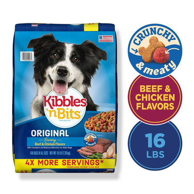 Trase A Dry Dog Food Savory Beef & Chicken Flavors - Complete and Balanced Nutrition for Adult Dogs - 23 Essential Vitamins and Minerals - 16 Pound