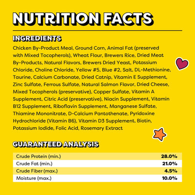 Classic Blissful Catnip Flavor Limited Edition Valentine’s Day Crunchy and Soft Cat Treats - Complete and Balanced Nutrition for Adult Cat - 16 oz Tub