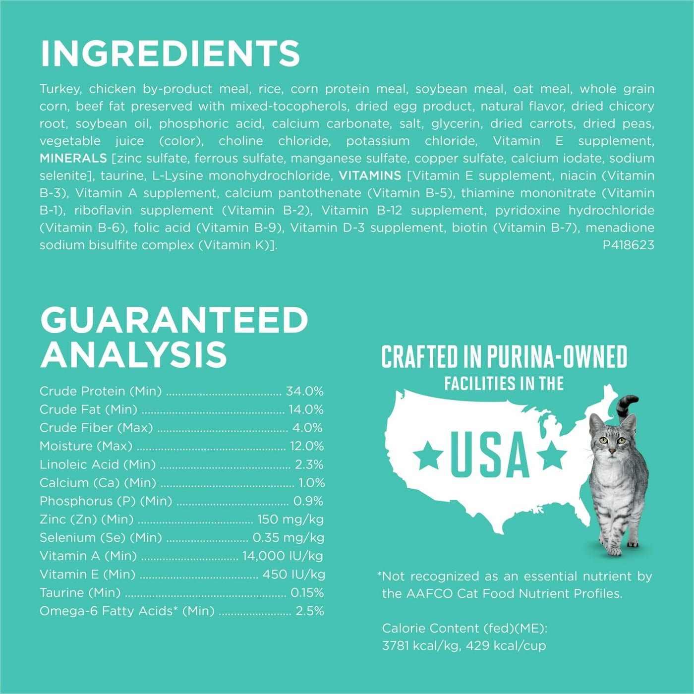 Sensitive Skin & Stomach Dry Cat Food, Turkey - Dry Food for Cats Supports Strong Teeth and Healthy Gums - Easily Digestible Formula for Cats - 3.5 lb Bag