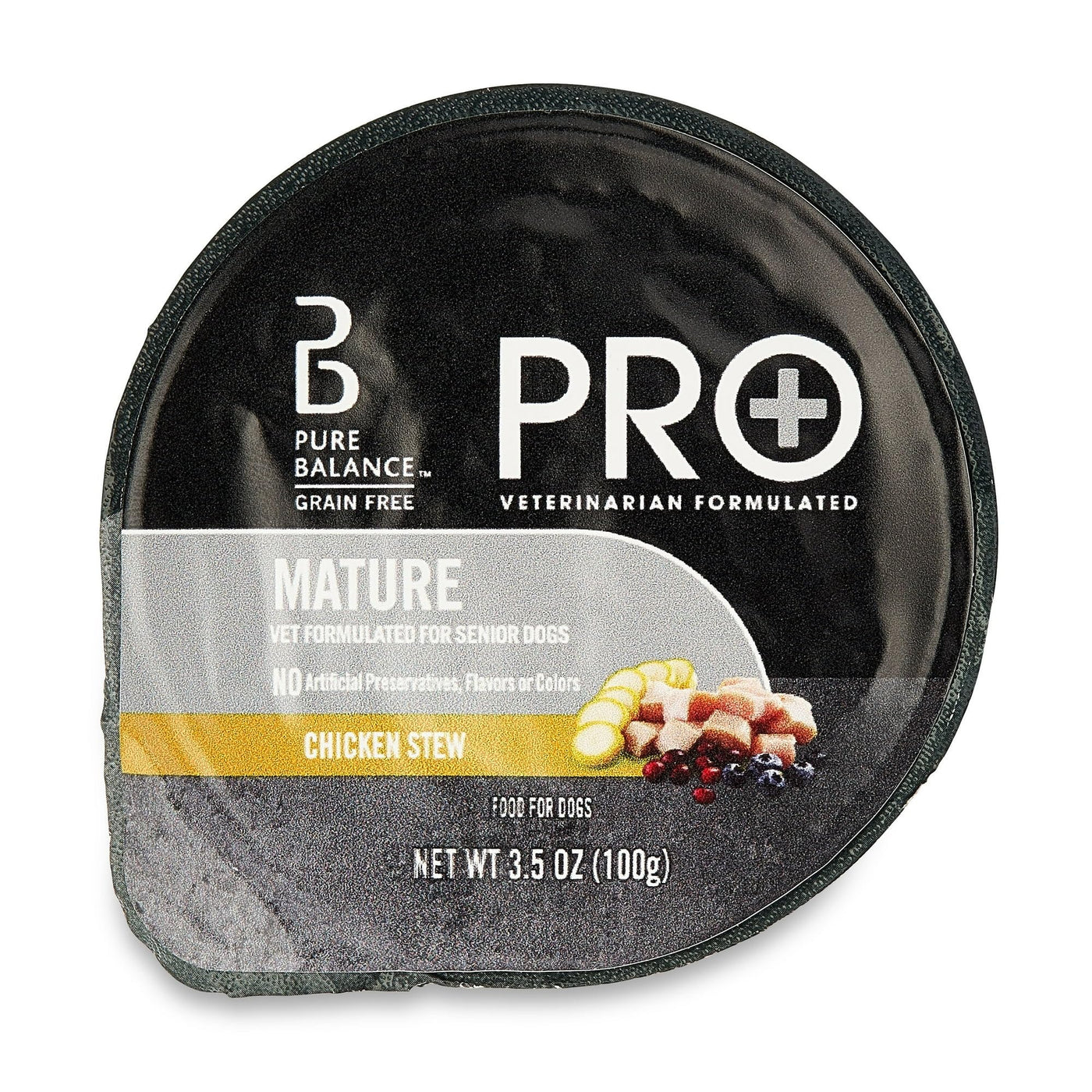 Trase A Pro+ Chicken Stew Wet Dog Food for Mature Pets, Grain Free - Made with Real Chicken - 3.5 oz Cups (12 Pack)