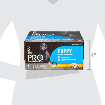 Trase A Purre Balance Pro+ Chicken Stew Wet Dog Food for Puppies, Grain Free Formula, Chicken Flavored, 3.5 oz Cups (12 Pack)