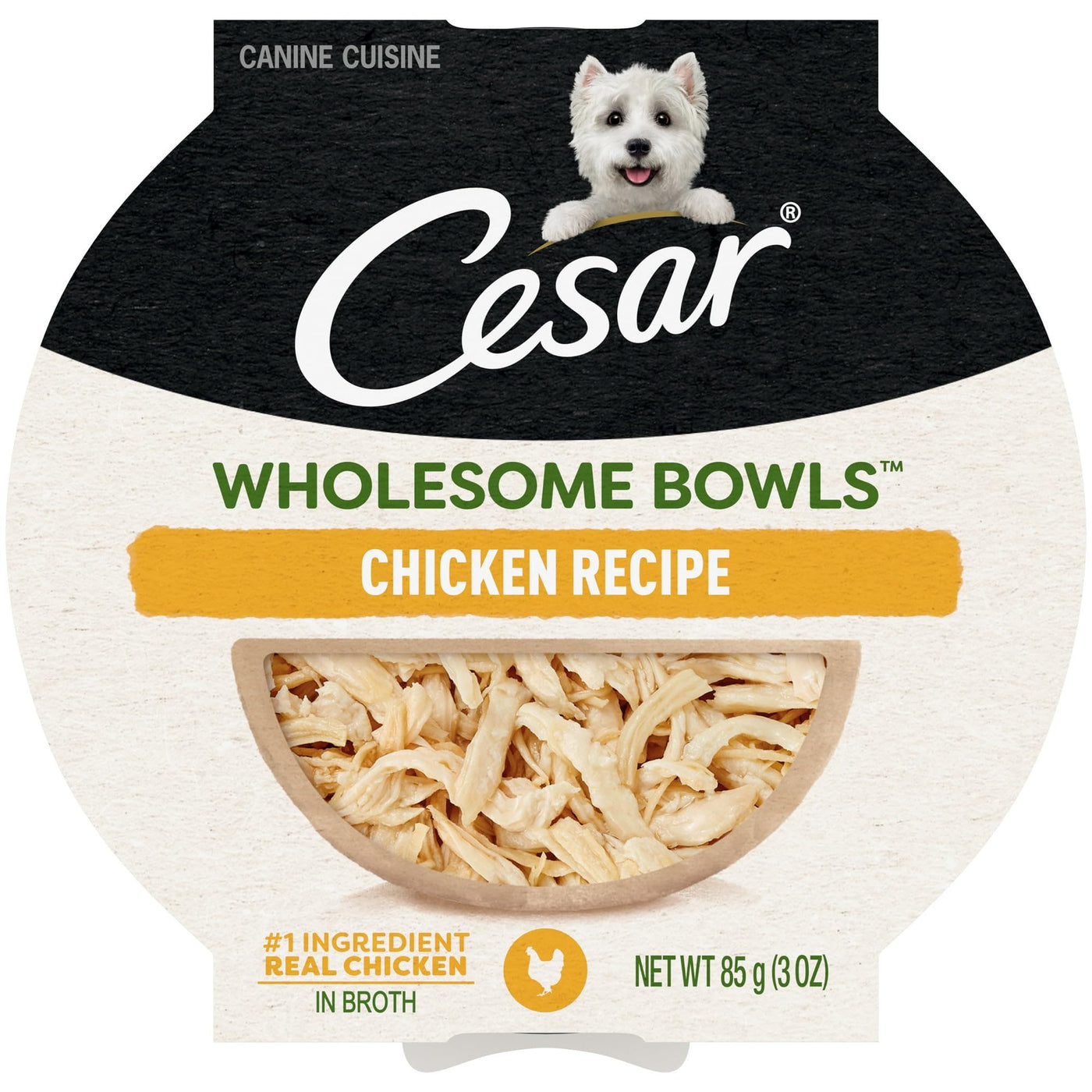 (2 Pack) Wholesome Bowls Chicken Recipe Broth Wet Dog Food - 3 Oz Bowl - Complete and Balanced Nutrition Served As A Meal Or A Special Treat