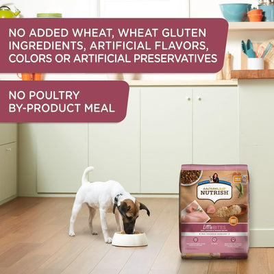 Trase A Little Bites Real Chicken & Veggies Recipe Dry Dog Food with Added Vitamins, Minerals and Taurine - Small Kibble Dog Food with Crunchy Texture - 6 lb. Bag