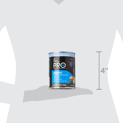 Trase A (3 Pack) Pro+ Chicken & Brown Rice Stew Wet Dog Food for Puppy - 12.5 oz Can - Veterinarian Formulated to Support Healthy Growth