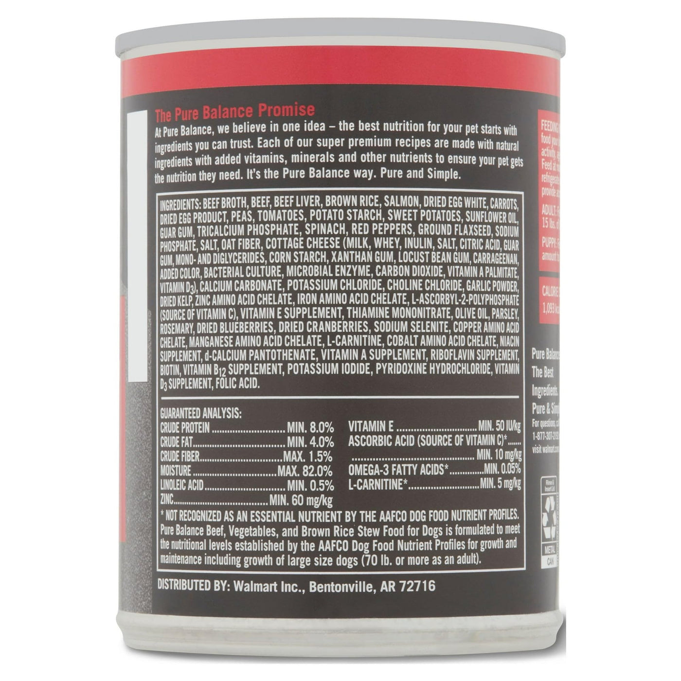 Trase A (4 Pack) Beef, Vegetable & Brown Rice Flavor Stew Wet Dog Food for Adult, Grain Free - 12.5 oz. Can - 100% Complete and Balanced for Adult Dogs