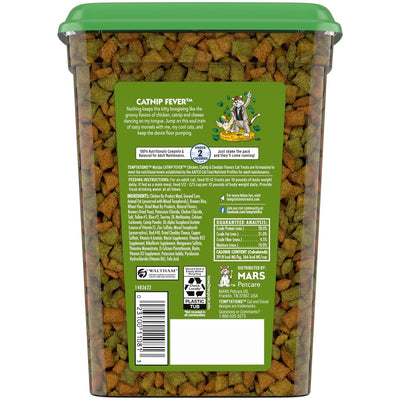Mixups Catnip Fever Flavor Crunchy and Soft Dry Cat Treats - Crunchy Outer Shell Helps to Control Tartar and Support Dental Health - 16 oz Tub