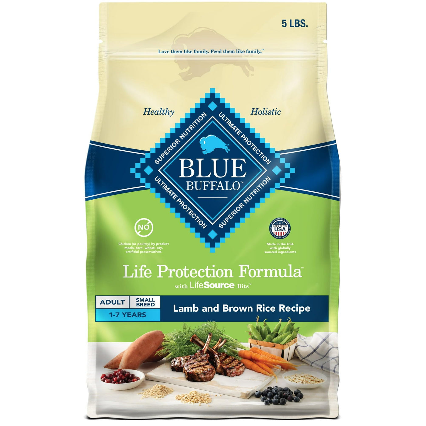 Trase A Life Protection Formula Small Breed Dry Dog Food - Lamb & Brown Rice - Contains Essential Proteins and Carbs to Support Higher Energy Requirements - 5 lbs.