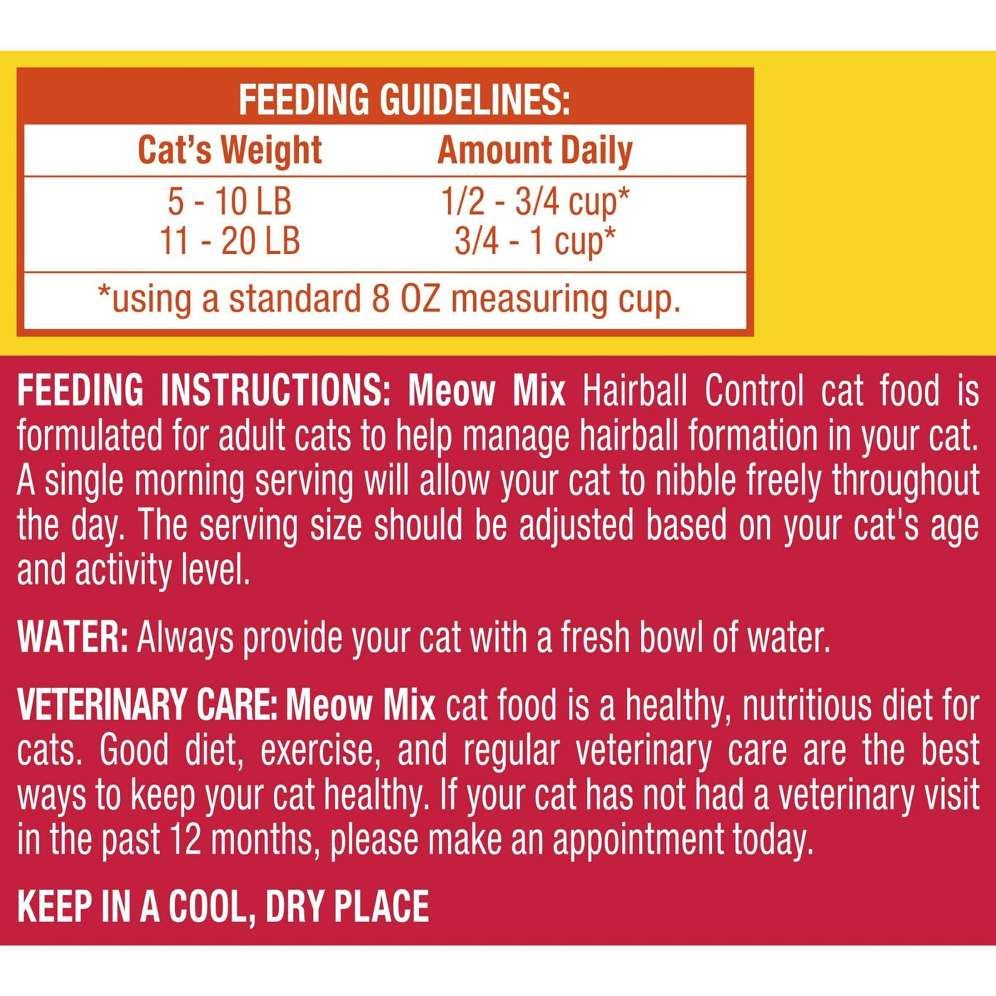 Hairball Control Dry Cat Food - Made with The Delicious Flavors of Chicken, Turkey, Salmon and Ocean Fish - Complete and Balanced Nutrition for Adult Cats - 3.15 Pound Bag