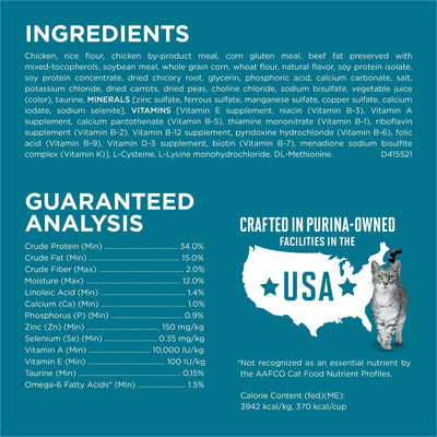 Tender Select Blends Dry Cat Food - Chicken Providing Protein to Help Support Strong Muscles - Natural Plus Essential nutrients - 22 lb Bag
