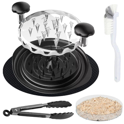 Trase A Chicken Shredder Tool Twist with Tongs & Cleaning Brush|Meat Shredder with Transparent Lid with Anti Slip Base
