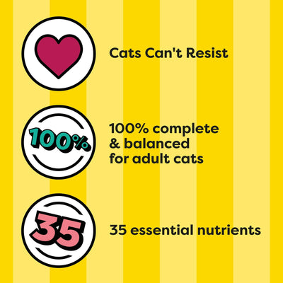 Trase A Tasty Chicken Flavor Adult Dry Cat Food - Made with Real Chicken - Crunchy & Creamy Pockets Mixed in - 35 Vitamins, Minerals, and Amino Acids - 3.15 lb Bag