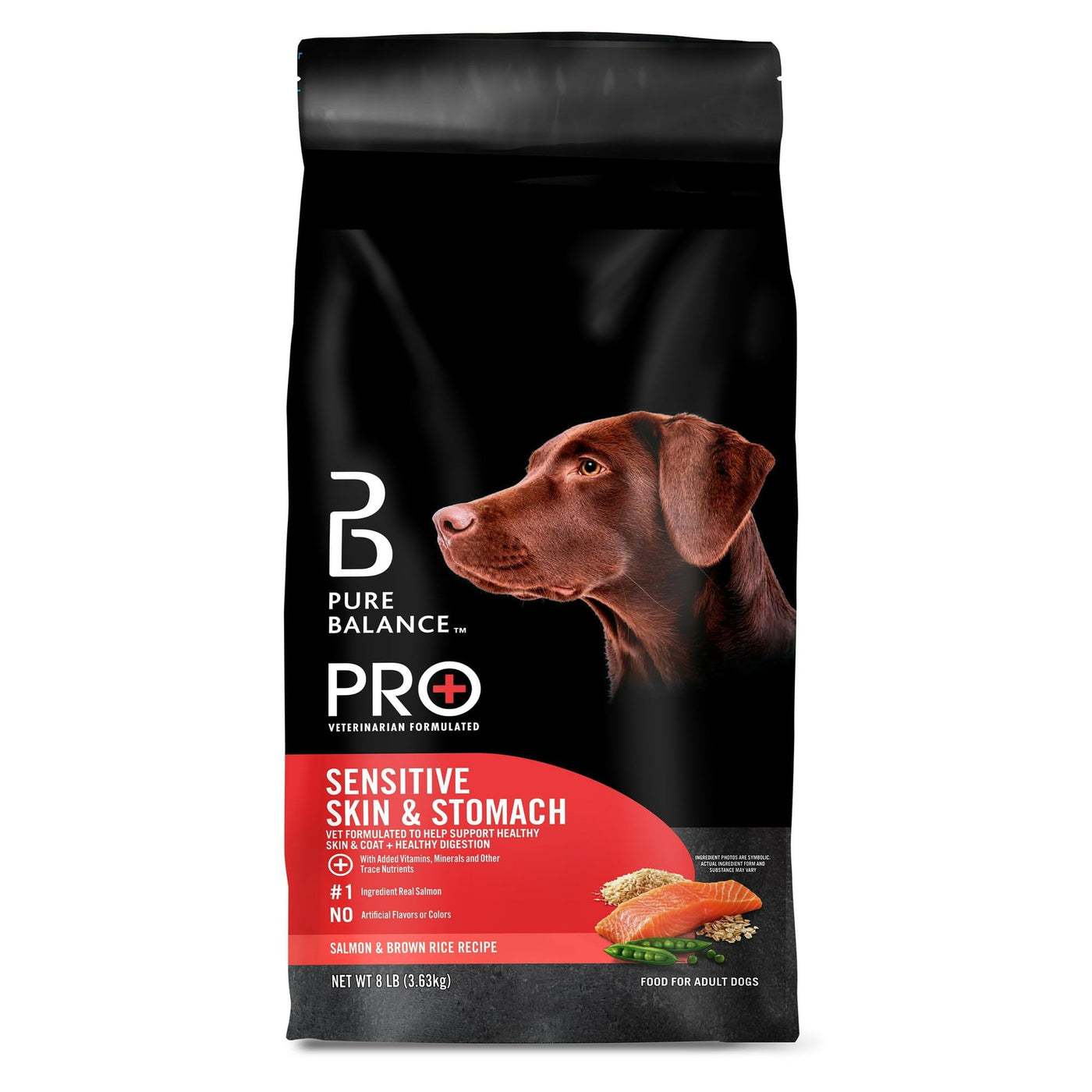 Trase A Pro+ Sensitive Skin & Stomach Dog Food - Salmon & Rice Recipe - Antioxidant Vitamins and Minerals Help Support a Healthy Immune System - Probiotics and Prebiotic Fiber Sources - 8 lb Bag