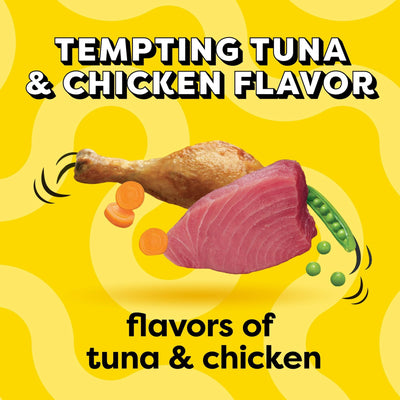 Tempting Tuna and Chicken Flavor Adult Dry Cat Food - Support Strong and Healthy Muscles - 35 Vitamins, Minerals, and Amino Acids - 3.15 Lb Bag