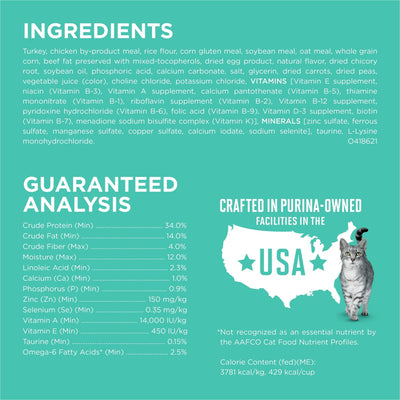 Sensitive Skin & Stomach Dry Cat Food - Turkey - Supports Strong Teeth and Healthy Gums - Digestible Formula for Cats with Sensitive Systems - 16 lb Bag