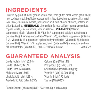 Trase A High Protein Salmon Dry Cat Food - Contains All 25 Essential Vitamins and Minerals - Omega 6 Fatty Acids for a Shiny Coat - 15 lb Bag