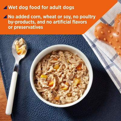 Trase A (4 Pack) Grain Free Chicken Recipe in Savory Broth Wet Dog Food - 2.75 oz. Cup - Includes Natural Ingredients with Added Vitamins, Minerals and Nutrients