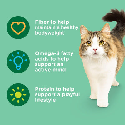 Trase A Complete Chicken, Lentils & Salmon Recipe Dry Cat Food - Omega 3 Fatty Acids to Help Support an Active Mind - 14 lb. Bag