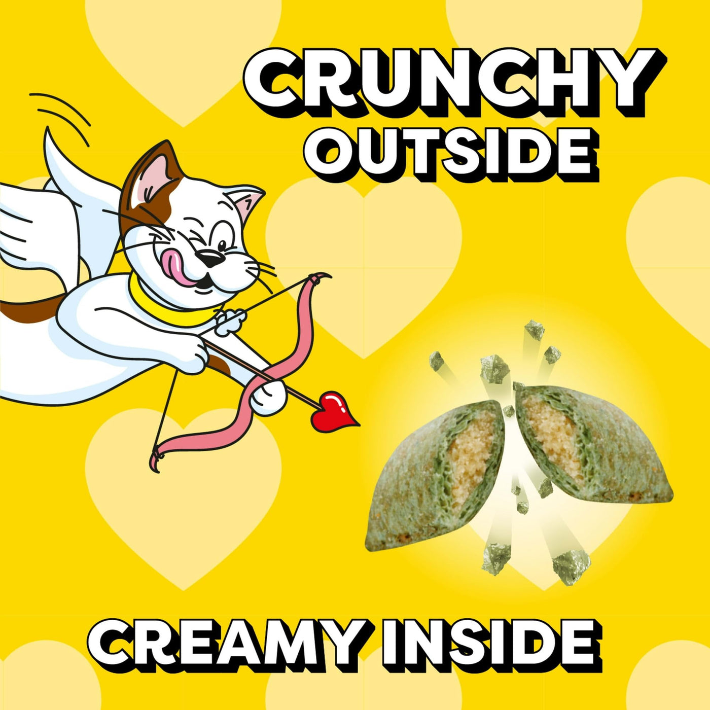 Classic Blissful Catnip Flavor Limited Edition Valentine’s Day Crunchy and Soft Cat Treats - Complete and Balanced Nutrition for Adult Cat - 16 oz Tub