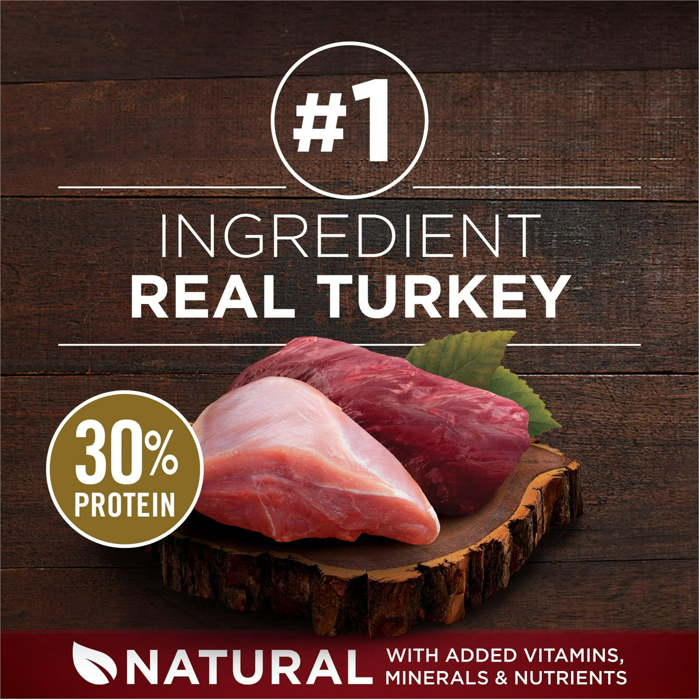 Dry Dog Food for Adults - High Protein Real Turkey & Vension - Support Strong Muscles, Healthy Heart - Natural Dog Food with Added Vitamins, Minerals and Nutrients - 15 lb Bag