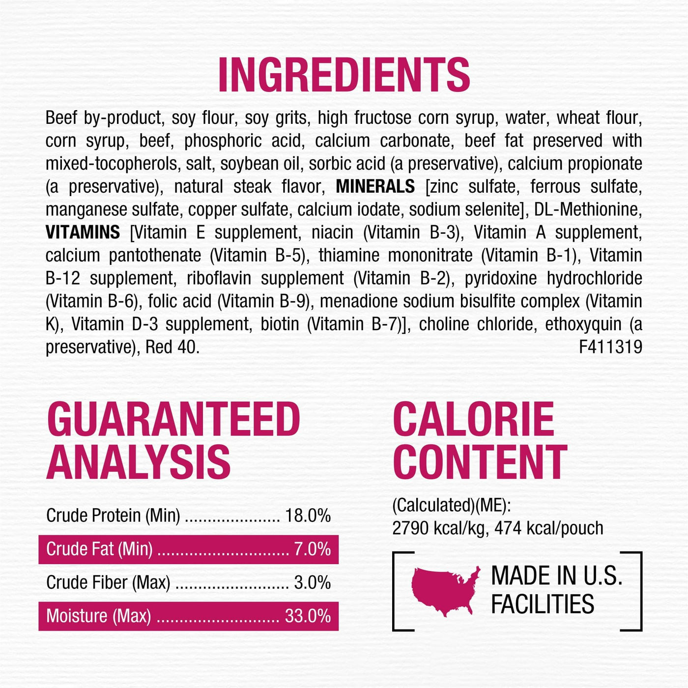 Trase A Dry Dog Food - High Protein Steak Flavor with Real Beef - Adult Dog Food Nutrition - 6 oz Pouches (36 Pack)