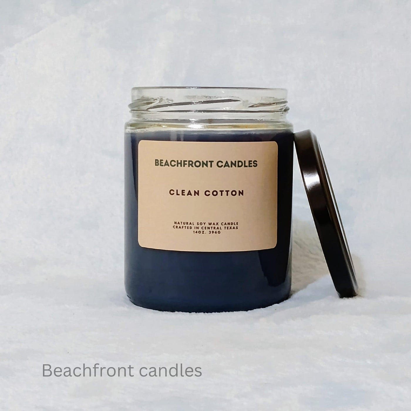 Beachfront Candle Scented Candle for Women - Aromatherapy Stress Relief Soy Wax Fragrance Candle with 65+ Hour Burn, Perfect Scented Jar Candle for Home, Men & Women (Clean Cotton)