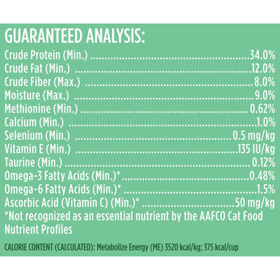Trase A Rachael Ray Complete Chicken, Lentils & Salmon Recipe Dry Cat Food - Natural Cat Food for Adult Cats with Added Vitamins, Minerals and Other Nutrients - 3 lb. Bag