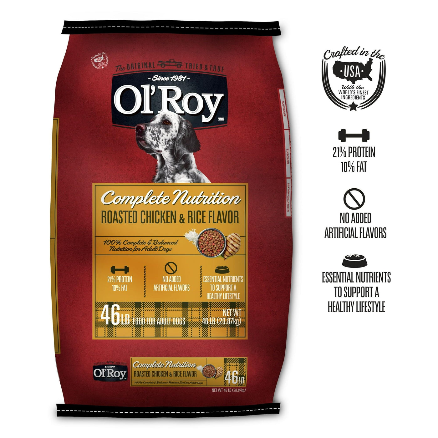 Trase A Complete Nutrition Roasted Chicken & Rice Flavor Dry Dog Food - Contains Essential Nutrients to Support a Healthy Lifestyle - 4 lbs
