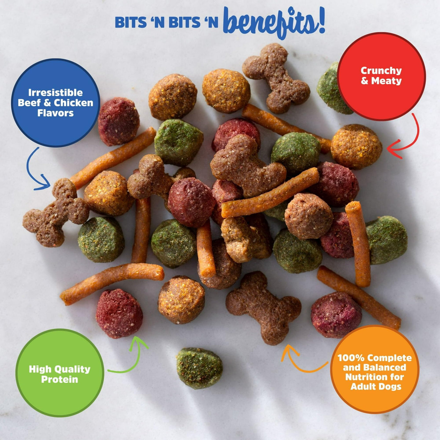 Trase A Dry Dog Food Savory Beef & Chicken Flavors - Complete and Balanced Nutrition for Adult Dogs - 23 Essential Vitamins and Minerals - 16 Pound