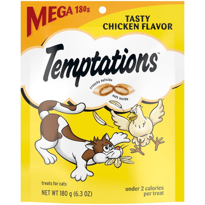 Tasty Chicken Flavor Crunchy and Soft Cat Treats - 100% Nutritionally Complete and Balanced for Adult Cat Maintenance - 6.3 oz Pouch