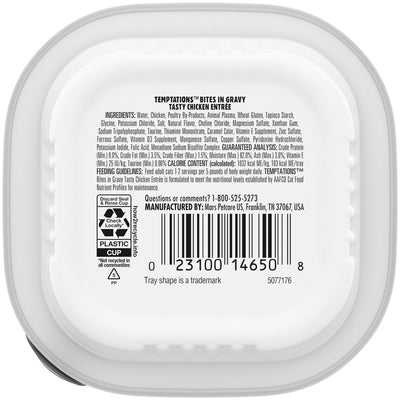 (12 Pack) Tasty Chicken Flavor Bites in Gravy Wet Cat Food - Added Vitamins and Minerals to Help Support Immune Health - 3.5 oz. Tray