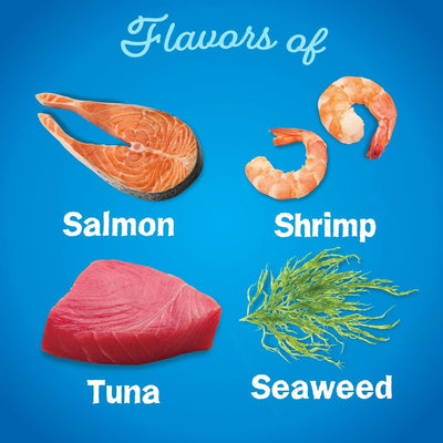 Trase A Seafood Sensations, Indoor Dry Cat Food, Salmon,Tuna, & Shrimp, Helps Support Immune Health, 22 lb Bag
