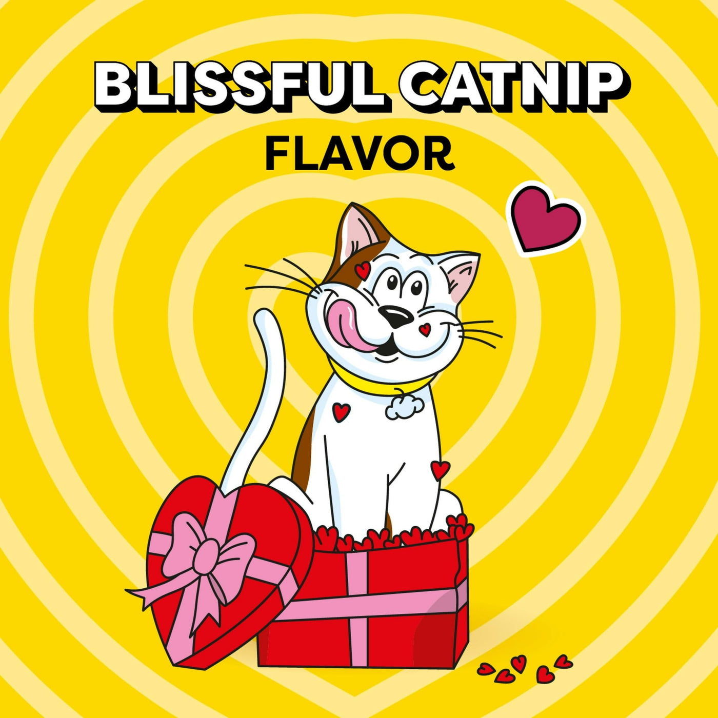 Classic Blissful Catnip Flavor Limited Edition Valentine’s Day Crunchy and Soft Cat Treats - Complete and Balanced Nutrition for Adult Cat - 16 oz Tub