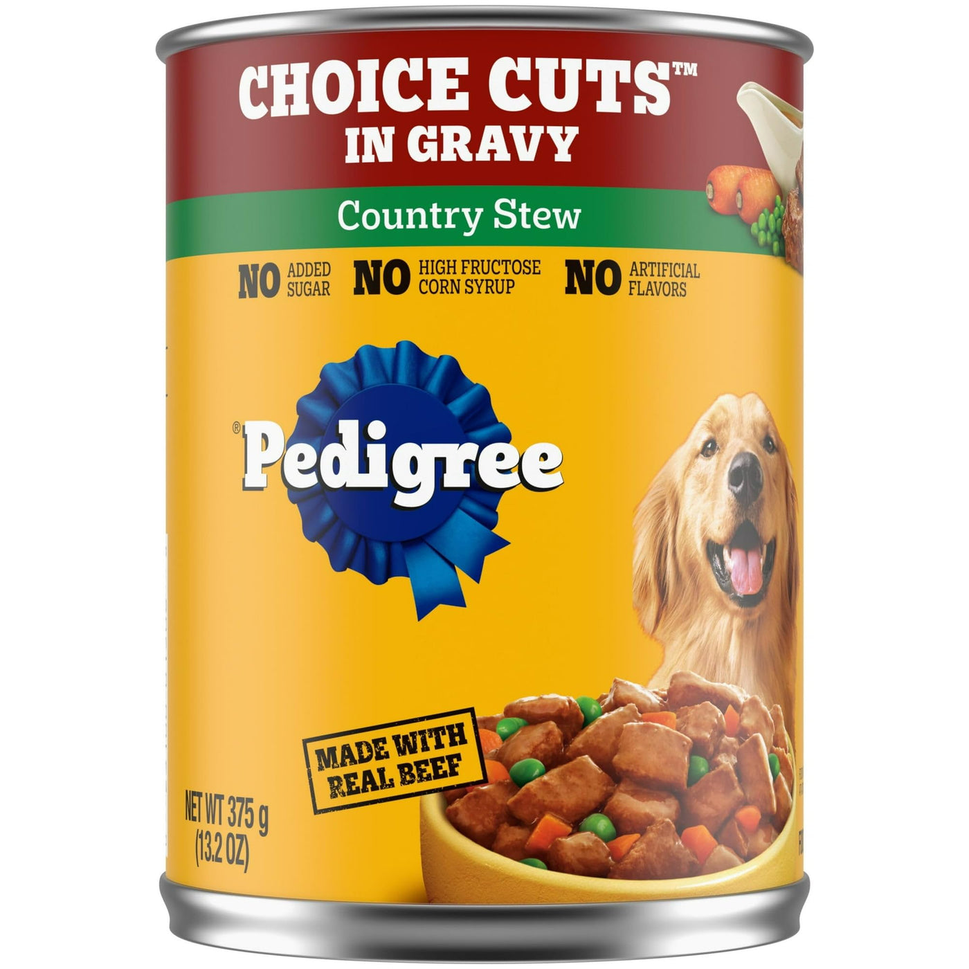 Trase A (6 Pack) Choice Cuts in Gravy Adult Canned Wet Dog Food, Country Stew - 13.2 Oz. Can